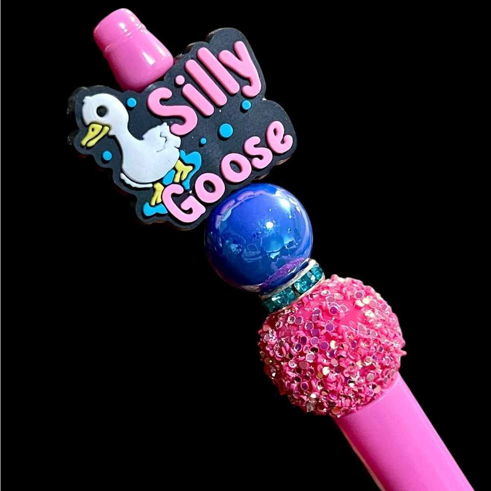 New pink silky goose ballpoint ink pen